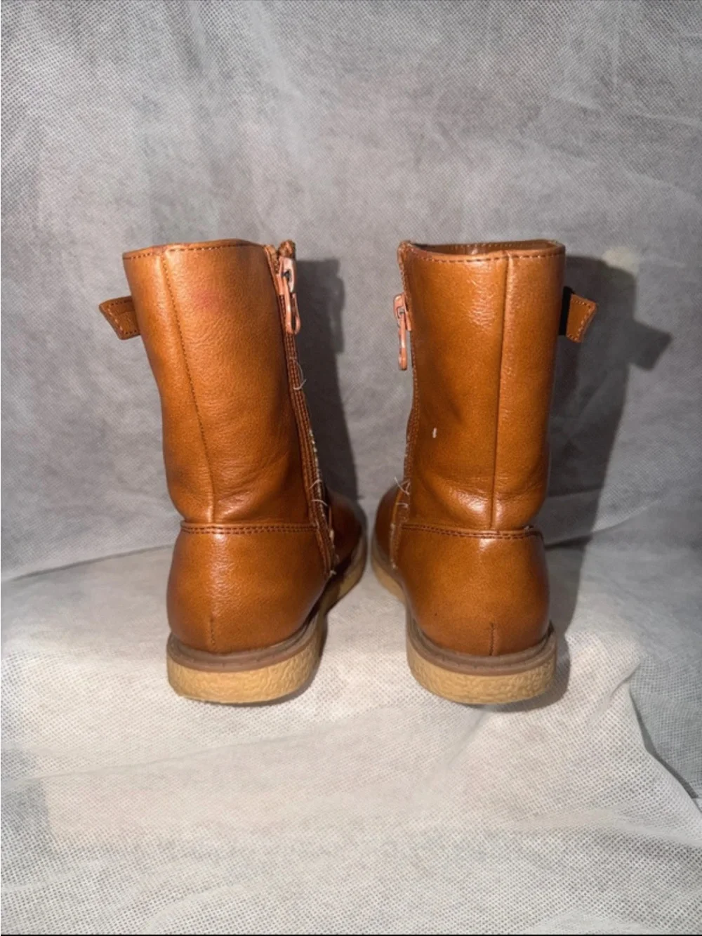 Little girls cat and jack  Mid-Calf Tan Leather Boots size 10 - Classic Casual